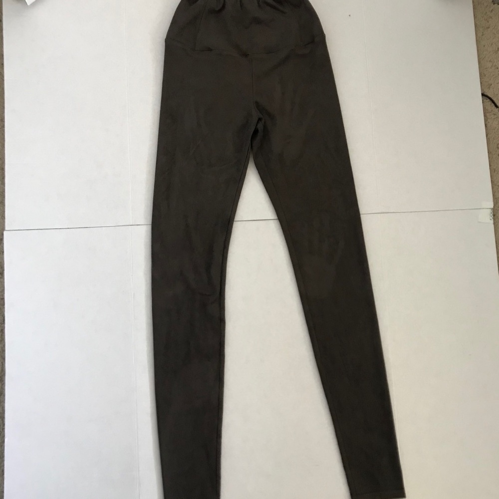 Aritzia wildfred suede charcoal high waist pants - Picture 2 of 6